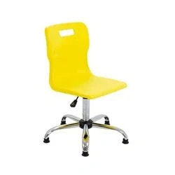 Image of Titan Swivel Senior Chair 435 525mm Seat Height Yellow T35 YG