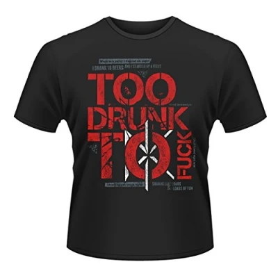 Image of Plastic Head Dead Kennedys Too Drunk to Fuck Men&#039;s T Shirt Black Large