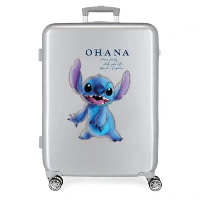 Image of Disney Adorable Stitch Moods Cabin Suitcase Hard ABS Side Combination Lock 4 Wheels Double Luggage Hand Luggage, 100, Maleta mediana, Medium