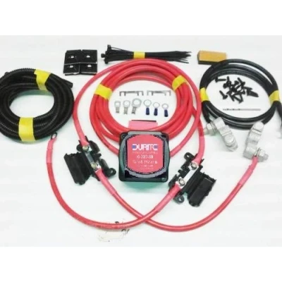 Image of 3mtr Split Charge Relay Kit 12v 140amp Durite Intelligent Voltage Sense &amp; Leads SCKD103