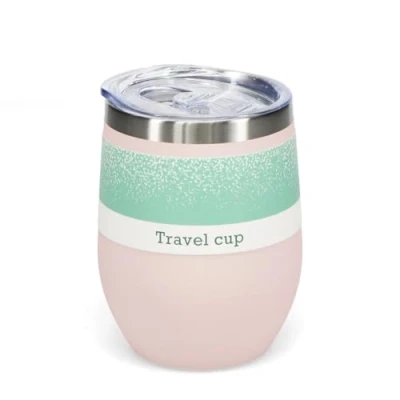 Image of Rex London Rubber Coated Travel Cup 350ml Pink
