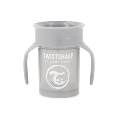 Image of Twistshake 360 ​​Cup Leakproof Baby Sippy Cup 230ml Water Bottles Leak Proof Drinking BPA Free Training for Children Grey
