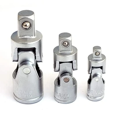 Image of 3 Piece Universal Joint Socket Adapters 1/4in. 3/8in. and 1/2in. Flexible Swivel Knuckles