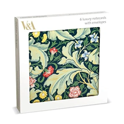Image of Museums &amp; Galleries 6 Luxury Boxed Notecards with Envelopes (Leicester Wallpaper) EFE029