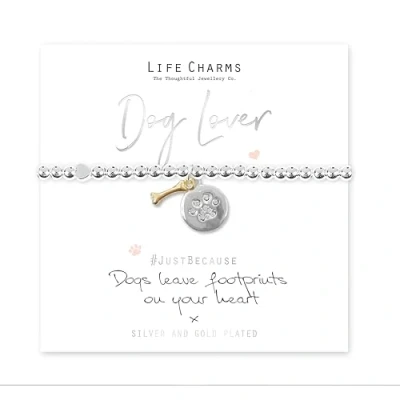Image of Life Charms Dogs Leave Footprints On Your Heart Bracelet