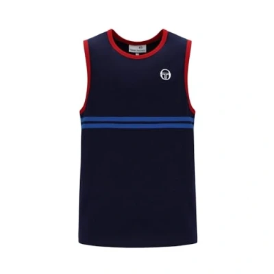 Image of Sergio Tacchini Dallas TANK Top, Men&#039;s, Size: Large, Maritime blue/adrenaline rush/nautical