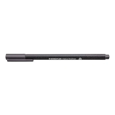 Image of STAEDTLER 334 8 Triplus Fineliner Superfine Pen, 0.3mm Line Width Grey (Box of 10)