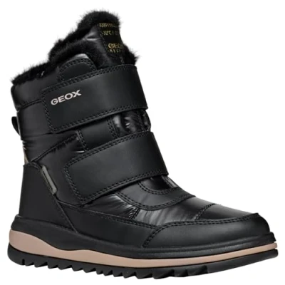 Image of Geox J ADELHIDE Girl B AB Snow Boot, Black, 5 UK