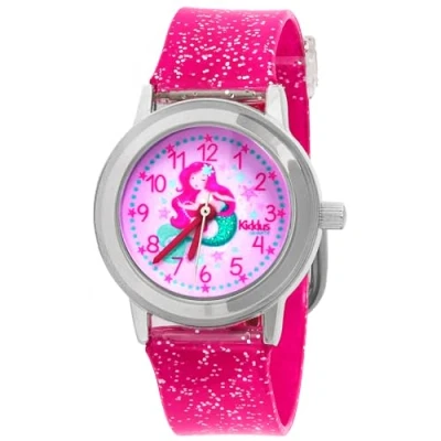 Image of Kiddus. Girl Watch. with Glitter. Kids Watch for Girls. Exercises to Learn The Time. Watches Easy Read. Sparkly. from 4+ Years. Mermaid.
