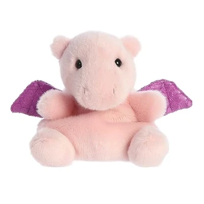 Image of Aurora® Adorable Palm Pals™ Aria Pink Dragon™ Stuffed Animal Pocket Sized Play Collectable Fun 5 Inches