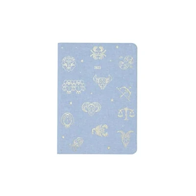 Image of Letts Zodiac A6 Academic 22.23 Week to View Diary Sky Blue