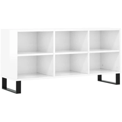 Image of vidaXL TV Cabinet High Gloss White 103.5x30x50 cm Engineered Wood