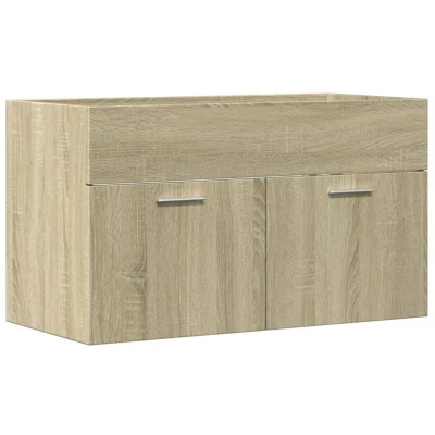 Image of vidaXL Sink Cabinet Sonoma Oak 80x38.5x46 cm Engineered Wood