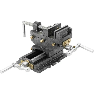 Image of vidaXL Manually Operated Cross Slide Drill Press Vice 70 mm