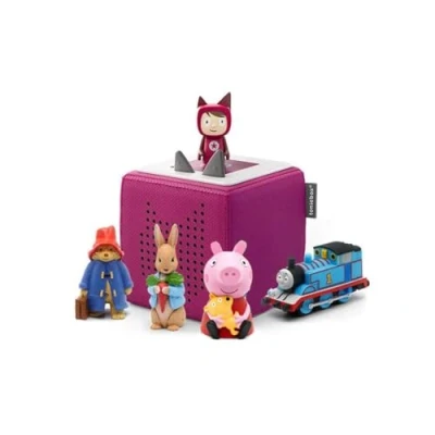 Image of Tonies Toniebox Children&#039;s Favourites Starter Bundle Inc Toniebox, Thomas + Friends, Peppa Pig, Peter Rabbit, Paddington, Early Development &amp; Activity Toys (Purple)