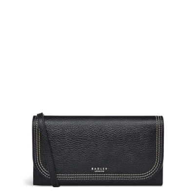 Image of RADLEY Colwyn Road Phone Crossbody Bag Small Leather Flapover (Black)