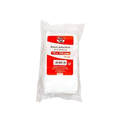 Image of Fixo 50063600 Pack of 100 Cellophane Display Bags Self Seal Bags, 70 x