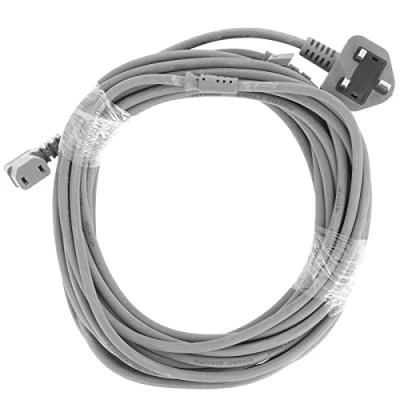 Image of Masterpart 10m Grey Mains Cable Plug compatible with Kirby Generation Vacuum Cleaner G3, G4, G5, G6, G7
