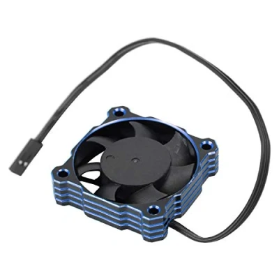 Image of RC Cooling Fan, 40x40mm 16000RPM 5V‑9V Electric Motor Fan High Speeding Waterproof ESC Fit for 1/10 1/8 1/12 RC(blue) Model Car Accessories