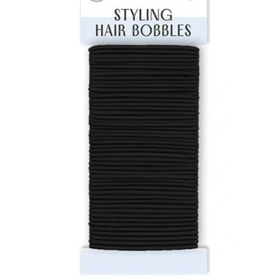 Image of Hair Bobbles Ties 50 pack, Elastic Bands,Hair for Girls, Hairbands Women, Ponytail Holders, Soft Hold No Damage. (black)