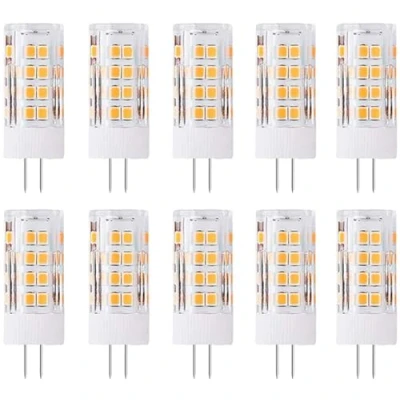 Image of ZFQ 10 Pack G4 AC/DC 12V LED Light Bulb, 5 Watt, 500 Lumen, Warm White 3000K, 360 Beam Angle, 50W Equivalent, Halogen/Xenon/Incandescent Replacement Not Dimmable