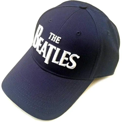 Image of The Beatles &#039;Drop T Logo&#039; (Navy) Baseball Cap