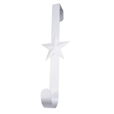 Image of TRIXES Wreath Hanger Christmas Star Over The Door Hook for Xmas Home, Office, or Party Front Outdoor Decoration