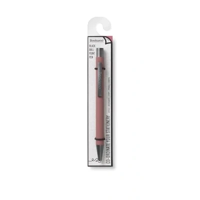 Image of IF Bookaroo Pen, soft touch, colour coated pen with black ink BLUSH