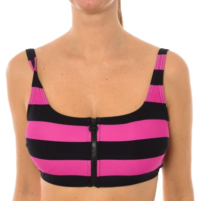 Image of Michael Kors Womenss bralette style bikini top MM4M920 Pink Size X Small