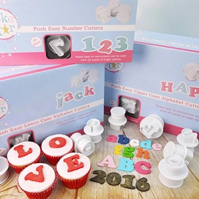 Image of Cake Star Push Easy Upper &amp; Lower Case Alphabet Number Plunger Cutters