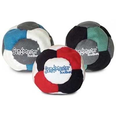 Image of World Footbag SandMaster Hacky Sack Footbag, 3 Pack, Multicolor