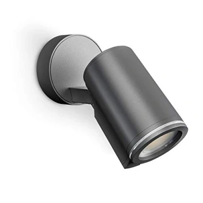 Image of Steinel Spot ONE Spotlight, 512 lm GU10 bulb included, LED Floodlight, warm white wall light, Aluminium, 6.7 W, Anthracite