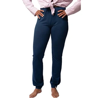 Image of greenjama Women&#039;s GOTS Certified Wool Pants Pajama Bottom, Ultramarine, 40