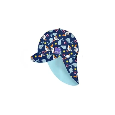 Image of Bambino Mio, Reversible Swim Hat, Sun Protection UPF40+, Nautical, L XL (1 2 Years+)