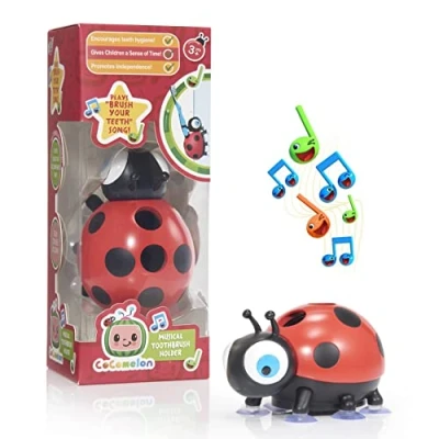 Image of WOW! STUFF CoComelon Toys Musical Toothbrush Holder Pre School Learning Toy with ‘The Brush Your Teeth Song&#039; for Toddlers, Girls and Boys Ages 2,3,4 5