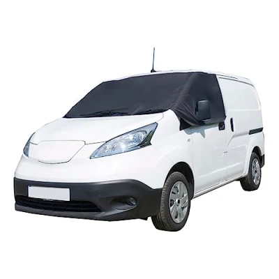 Image of UK Custom Covers SW657BLACK Luxury Front Windscreen Wrap Cover Black To Fit Nissan NV200 2009 2019