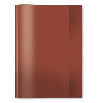 Image of HERMA Clear Exercise Book Cover A4, Made of wipeable and Sturdy Plastic, Slip on Jackets for School, Brown