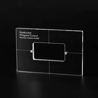 Image of Musiclily Pro CNC Accurate Acrylic Open Style Humbucker Pickup Routing Template for Electric Guitar Pickguard