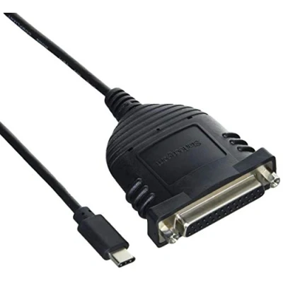 Image of StarTech.com USB C to Parallel Printer Cable DB25 Female Port for IEEE1284 Printers Bus Powered Adapter (ICUSBCPLLD25)