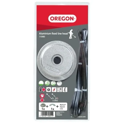 Image of Oregon 110980 Universal Aluminium Fixed Trimmer Head with Nylium Line