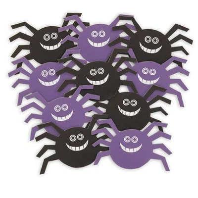 Image of Unique 3 x Smiley Spider Cutouts 5 Inch Pack of 10