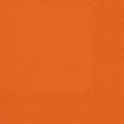 Image of 3 Ply Decorative Tissue Paper Napkins Serviettes for Decoupage Lunch 33cm x Pack of 20 (Orange)