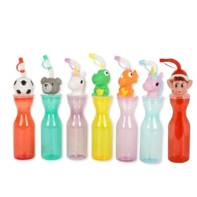 Image of FabFinds Kids Drinks Bottle with Straw for School Work BPA Free Giftable 500ml (Choose 2)