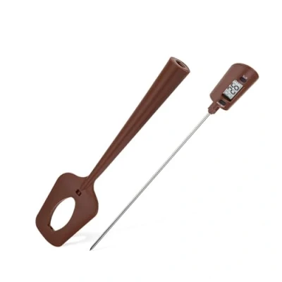 Image of Kitchen Cooking Digital Food Thermometer for Creams Chocolate Syrup Sauce, Nylon/Silicone