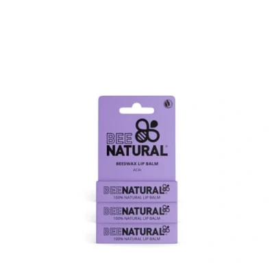 Image of Bee Natural 100% Moisturising Lip Balm Acai Pack of 3