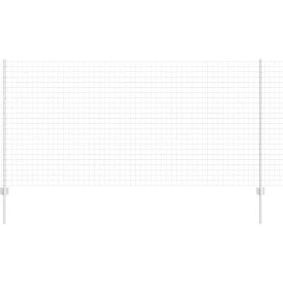Image of vidaXL Euro Fence with 10 U Posts Silver 1,2x10 m Steel