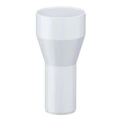 Image of INEFA downpipe Reducer 75/50mm, White Plastic Accessories, Connecting Piece, Simple Push fit Installation, Made in Germany