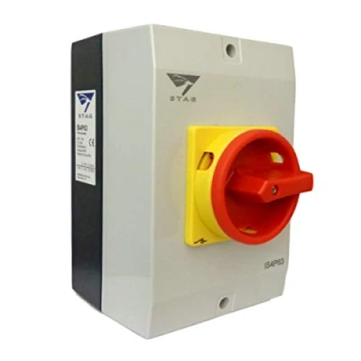 Image of Stag IS4P63 Enclosed Rotary Isolator Switch IP65 4 Pole 63 Amp