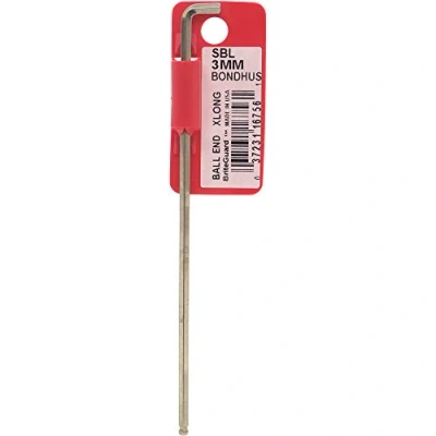 Image of BONDHUS, SBL3MMB BRITEGUARD Stubby BALLEND HEX Key, 3MM, 16756