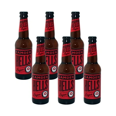 Image of Camden Town Brewery Hells Lager Beer 330 ml (Case of 6)